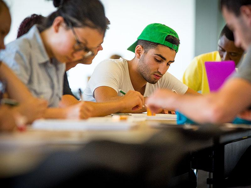 Students work on project